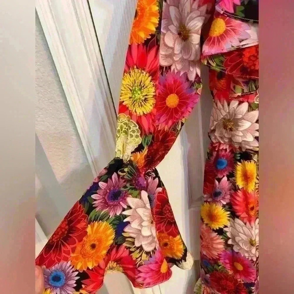 Borgo de Nor Penelope Floral-print Silk-crepe Maxi Dress Size 4 - Picture 3 of 6